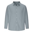 thumbnail image 2 of XZNGL Chemise à Manches Longues Homme Unie Décontractée Mode Col Rabattu Bouton Chemise à Manches Longues Blouse Chemises Habillées pour Hommes Chemises à Manches Longues pour Hommes Manches Longues Homme Chemise à Manches Longues, 2 of 6