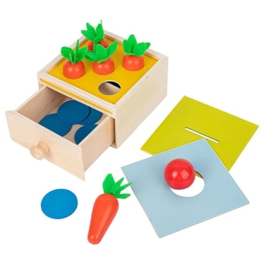 Montessori Permanence de l'Objet Développement du Nourrisson Balle à Lancer Bébés 6-12 Mois jusqu'à 1 An Jouet Éducatif en Bois d'Apprentissage Boîte d'Intelligence