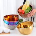 thumbnail image 3 of MesaSe Quick Drainage Rice Strainer Bowl Convenient 304 Stainless Steel Space Saver Washing Drain Baskets Kitchen Tool, 3 of 9