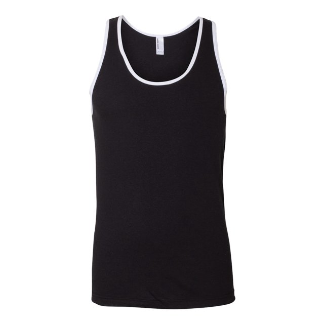 American Apparel Fine Jersey Tank, XS, BlackWhite