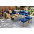 thumbnail image 1 of Costway 8PCS Patio Rattan Furniture Set Storage Waterproof Cover Navy Cushion, 1 of 10
