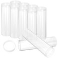 thumbnail image 3 of Transparent Plastic Coin Storage Tubes for Collectibles with Dust-Proof Lids 10pcs, 3 of 9