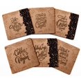 thumbnail image 1 of Inkdotpot Set of 6 Drink Coasters DecorativeNon,SlipCork Base4-inch Square PrintedCoastersEasy Clean- Quotes, 1 of 8