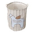 thumbnail image 3 of Hearth & Gear Patterned Linen Laundry Hamper Without Lid Large Open Top Stylish And Breathable Fabric For Bedroom Or Bathroom Easy And Durable Design Laundry Clean And Laundry Rolling Laundry with, 3 of 5