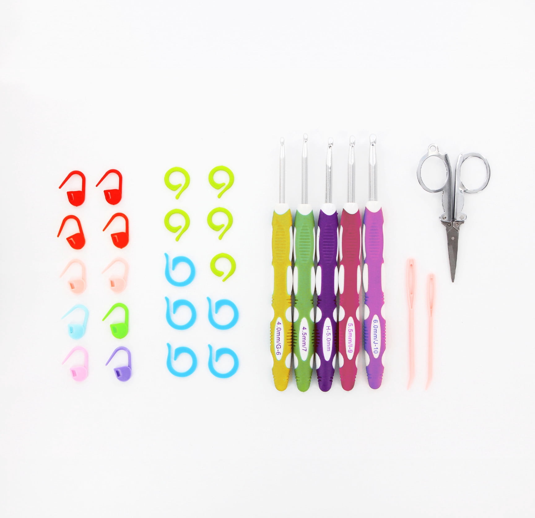 LOVE KNITTING ensemble de crochets - 28 pièces, 4-6 mm (0.24 po) Ergonomic aluminium