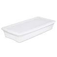 thumbnail image 1 of Sterilite 39 L Storage Box, Clear Plastic Storage Bin with Snap-on Lid, White, 1 of 6