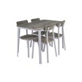 thumbnail image 1 of TOYTEXX 5-Piece Dining Set with Table and 4 Chairs, Gray Wood-Look Tabletop, Metal Frame, Space-Saving Design for Small Kitchens and Apartments, 1 of 6