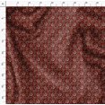 thumbnail image 4 of Soimoi Tissu Satin Modal Rouge Couronne & Papillon Imprimé Tissu au Mètre 42 Pouces de Large, 4 of 5