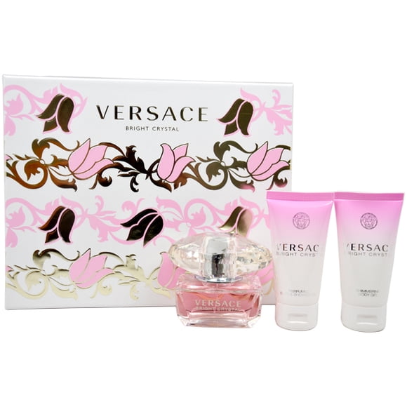 Versace Bright Crystal by Versace for Women - 3 Pc Gift Set 1.7oz EDT Spray, 1.7oz Perfumed Bath and Shower Gel, 1.7oz Body Lotion