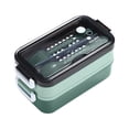 thumbnail image 2 of mtvxesu Lunch Box for Men, Stainless Steel Double-Layer Thermal Insulation Lunch Box with Tableware and Soup Bowl Lunch Box Snacks Lunch Box Containers Hot Prices, 2 of 2