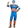 thumbnail image 2 of MARVEL Adult Captain America Costume - Padded Jumpsuit and 3D Plastic Mask, 2 of 7