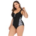 thumbnail image 3 of HAWEE Womens One Piece Swimsuit Tummy Control Swimwear Striped Bathing Suits Monokinis S-5XL, 3 of 6