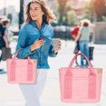 thumbnail image 3 of Agiferg Fashion Canvas Bag Tote Bag Storage Bag Multi-Pocket Handbag Handle Bag, 3 of 5
