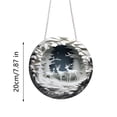 thumbnail image 3 of Bdday Round Acrylic Christmas Decorations Reindeer Hanging Sign Festive Wall Decorations, 3 of 5