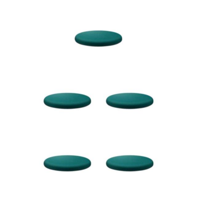 Baohd Chair Cushion Soft Comfortable And Skin Friendly Wide Application Round Cushion blackish green 40cm 5Set