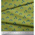 thumbnail image 3 of Soimoi Green Georgette Viscose Fabric Elk & Deodar Cedar Tree Decor Fabric Printed Yard 42 Inch Wide, 3 of 3