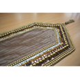 thumbnail image 4 of The HomeCentric Decorative Table Runner 14’’ x 60’’ Silk Beaded with Golden Pearls and Sequin Embroidery - Rust, Gold, Clear, 4 of 4