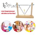 thumbnail image 4 of Labymos 6-inch Triangle Instrument with Striker and Wood Stand Musical Steel Triangle Early Educational Percussion Instrument, 4 of 7