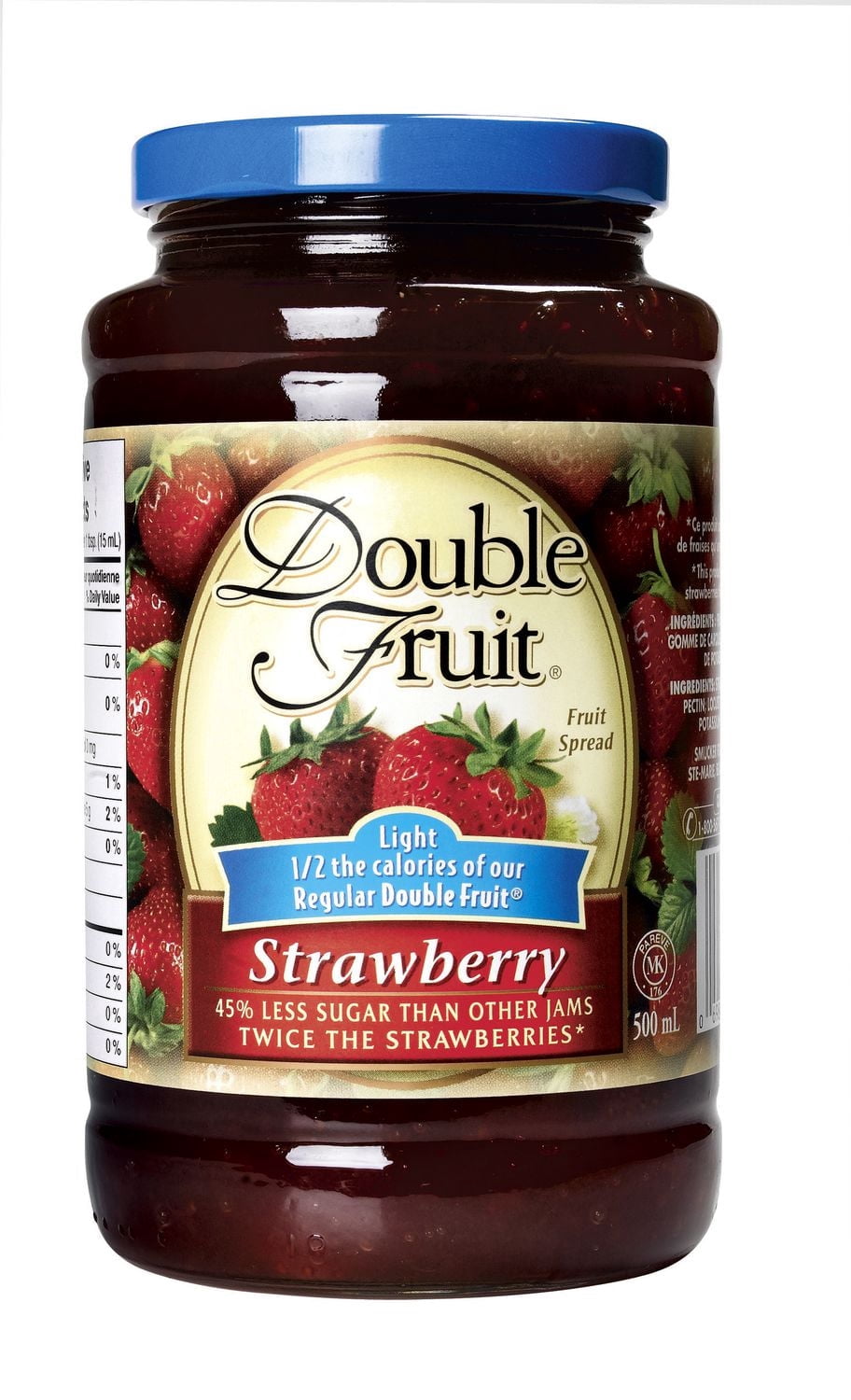 Double Fruit Légère tartinade de fraises 500mL