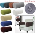 thumbnail image 2 of 1 Pair Removable Arm Stretch- Sofa Couch Chair Protector Armchair Covers Armrest, 2 of 5