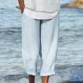 thumbnail image 2 of Birdeem Pantalon Grand Décontracté Mode Ample Couleur Unie Été pour Femmes, 2 of 6