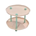 thumbnail image 1 of Btomtd Simples Fruit Plates Home Living Room Double Round Plates Candy Plates Snacks Snacks Storage Fruit Plates, Pink, 1 of 6