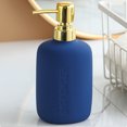 thumbnail image 2 of Qeeadeea Porcelain Soap Dispenser With Pump, Refillable Lotion Dispenser For Bathroom, Ceramic Shampoo Dispenser For Shower-Blue 2-500ml/17.6oz, 2 of 8