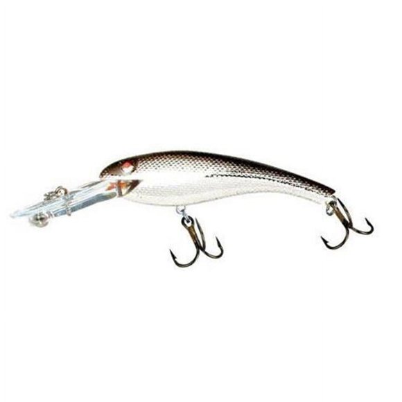 Big Rock Sports 245566 2.5 in. 0.25 oz Floating Wally Diver Crankbait Lure, Chrome & Blackback