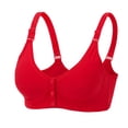 thumbnail image 1 of AherBiu Plus Size Bras for Women Full Coverage Button Front Closure Push up No Underwire Bralettes Everyday Comfort Bras, 1 of 2