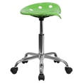 thumbnail image 3 of Vibrant Spicy Lime Tractor Seat and Chrome Stool, 3 of 9