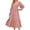 Pink, variant on PEZHADA Dresses for Women Fashion Large Long Sleeve Chiffon Retract Waist Pendulous Dress Fall Maxi Dresses Pink