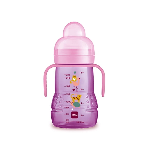 MAM Trainer Cup, Trainer Cups for Babies with Handles, Girl, 8 Ounces