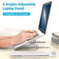 thumbnail image 3 of Amdohai Portable Foldable Laptop Stand 6 Angles Adjustable Ergonomic Desktop Laptop Riser Aluminum Alloy Non Slip, 3 of 8