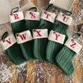 thumbnail image 3 of HEVIRGO Christmas Socks Eye-catching Letter Embroidered Hanging Knit Stocking for Festive Holiday Decorations, 3 of 11