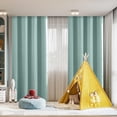 thumbnail image 4 of UsRHHA Paire de Panneaux de Rideaux 63x52 Pouces, Superposition de Rideau Élégante pour Chambre, Rideaux Occultants pour Sommeil Chaleureux pour Réduire le Bruit, 4 of 7