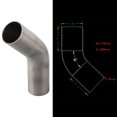 thumbnail image 1 of Versatile Stainless Steel Elbow 45° Bend Exhaust Pipe Polished 19-51Mm For Forming Or Repairing Pipes In Automotive Exhaust Tool, 1 of 7