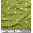thumbnail image 1 of Soimoi Poly Georgette Fabric Leaves & Wild Flower Floral Decor Fabric Printed Yard 52 Inch Wide, 1 of 3