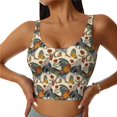 thumbnail image 1 of Balery Multi-Colored Roosters Pattern Racerback Sports Bras for Women - Padded Seamless High Impact Support for Yoga Gym Workout Fitness-Small, 1 of 8