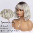 thumbnail image 5 of RKSTN Wigs Human Hair Women With Short Curly Bangs Glueless Wigs, 5 of 5