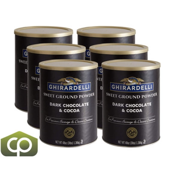 Ghirardelli Poudre Professionnelle de Chocolat Noir Sucré et de Cacao – Vélocité Intense du Cacao Dutched et Profondeur de Vrai Chocolat, Contenant Autonome de 3 lb (1,36 kg)