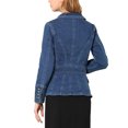 thumbnail image 3 of INSPIRE CHIC Veste en Denim Décontractée pour Femme à Revers, Manches Longues, avec Poches, 3 of 6