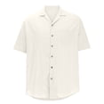 thumbnail image 3 of Fankiway Cardigan d'Été Britannique à Manches Courtes pour Homme, Mode, Col Rabattu, Chemise-Veste Ample Unie, Chemises pour Hommes à Manches Courtes, Chemise Décontractée à Col à Revers, 3 of 5