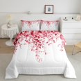 thumbnail image 1 of Erosebridal Ensemble de Couette Simple à Feuilles Roses, Couette en Duvet à Motif d'Eucalyptus, Ados Adultes, Réversible 2 Pcs, 1 of 8