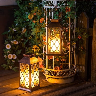 TopLLC Solar Lights Outdoor, Solar Lanterns Outdoor Hanging Lantern Lights- Hollowed-Out Metal Decor Lantern-LED Decorative Garden Light - Delicate Garden Decoration For Patio Solar light