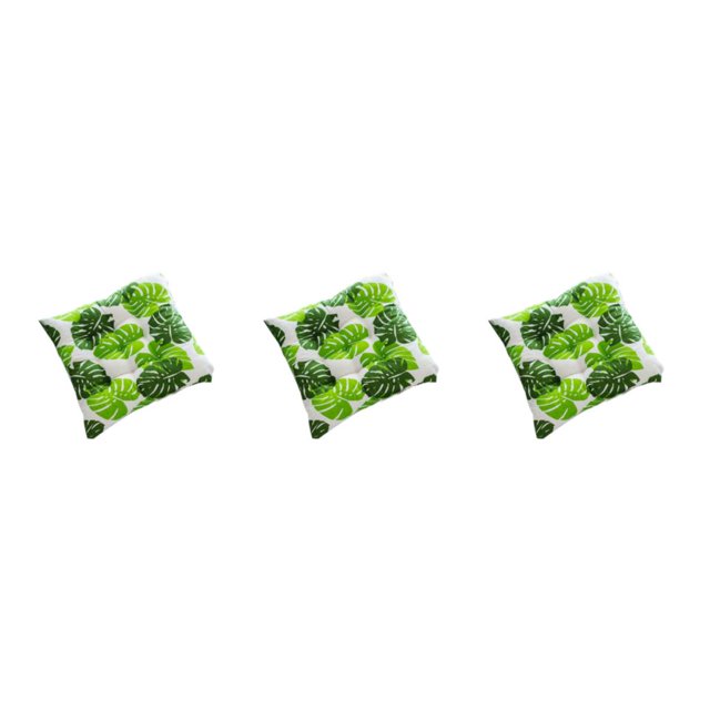 Decodeary Soft And Comfortable Chair Cushion Pad For Any Chair Cloth Square Chair Cushion Seat Cushion Pad Chair Pad Breathable Tropical banana leaf 3Set