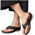 thumbnail image 2 of Stretch Orthotic Slide Sandals Cross Sandals Woven Beach Wedge Slippers Shoes, 2 of 4