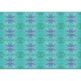 thumbnail image 1 of Ahgly Tapis Rectangulaire Lavable en Machine Intérieur Turquoise Bleu Vif, 2 Pieds x 5 Pieds, 1 of 7