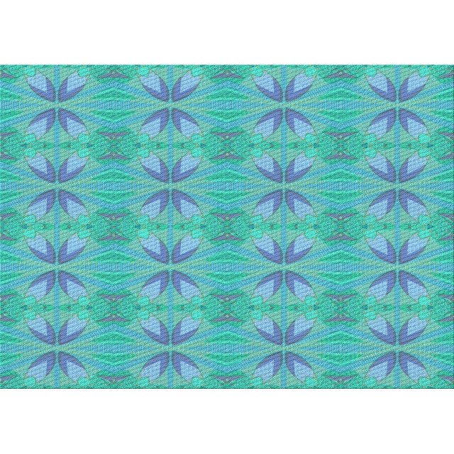 Ahgly Tapis Rectangulaire Lavable en Machine Intérieur Turquoise Bleu Vif, 2 Pieds x 5 Pieds