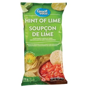Great Value Hint of Lime Flavoured Tortilla Chips