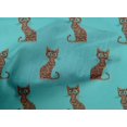thumbnail image 4 of oneOone Popeline de Coton Tissu Imprimé Chat Ikat 1 Yard 56 Pouces de Large, 4 of 4